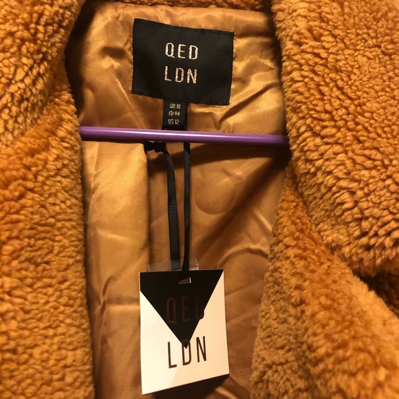 Faux Fur Double Breasted Borg Coat - Picture 3 of 5